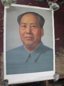 大尺寸！红色老毛主席毛泽东画像标准像照片宣传画海报