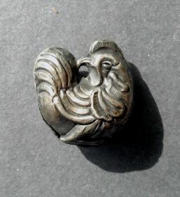 老银鸡 挂件铃铛 有款“九如”“足纹” 最大尺寸约22x22.5x9.7mm