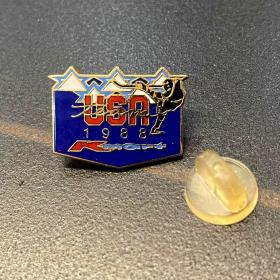 1988卡尔加里冬奥会 奥运 美国 冰球队 纪念 徽章 pin