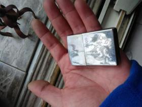 08年zippo 铜壳镀铬蚀刻龙