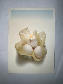 日本实寄封明信片 鸡蛋花图案