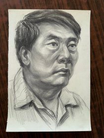 佚名素描绘画作品  大叔