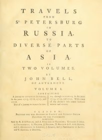 【提供资料信息服务】从圣彼得堡到亚洲各地旅行记  Travels from St. Petersburg, in Russia, to diverse parts of Asia（英文版，全2卷）1762年