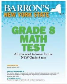 进口原版现货Barron's New York State Grade 8 Math Test