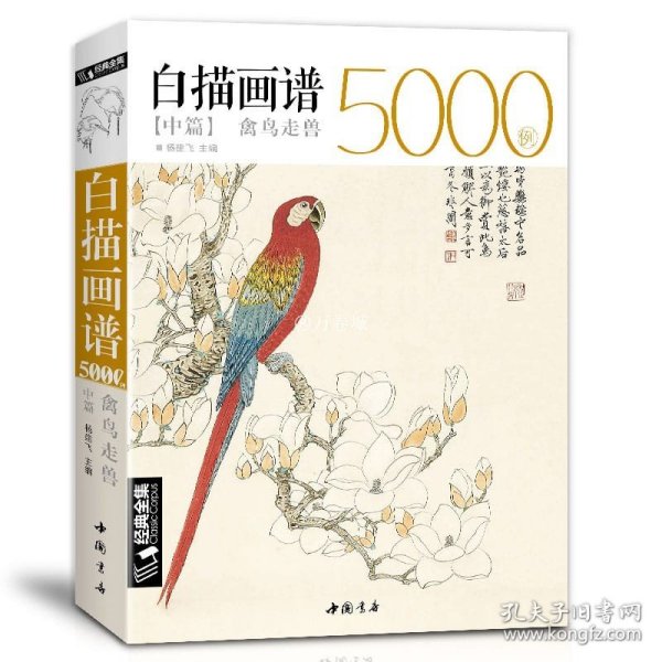 白描画谱5000例中篇(禽鸟走兽)/经典全集系列丛书