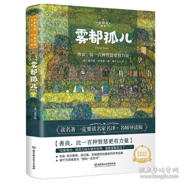 正版现货 雾都孤儿上下两册 名著名译丛书 原版原著中文版 六年级世界经典外国文学名著畅销小说 初中高中学生经典读物文学图书文学经典书籍