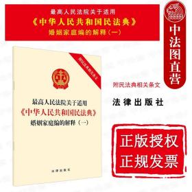 正版 2021新版 最高人民法院关于适用《中华人民共和国民法典》婚姻家庭编的解释（一）附民法典相关条文 婚姻家庭法规法条单行本