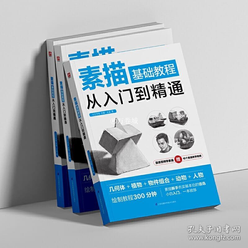 素描书入门教材基础教程画画入门自学零基础绘画书籍初学者线描速写临摹本结构素描静物头像石膏几何体人物动物学画画手绘画集画册