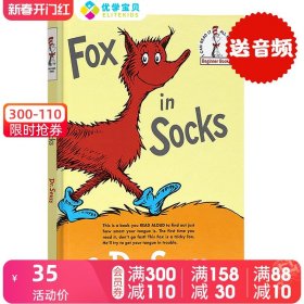 英文原版绘本 精装 Fox in Socks 苏斯博士 穿袜子的狐狸 名家Dr Seuss 廖彩杏书单 幼儿早教读本 儿童英语启蒙认知图画书