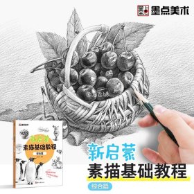 墨点美术新启蒙素描基础教程综合篇零基础学生小白绘画入门教程书籍带视频教学单体动物静物范例结构明暗排线绘图铅笔绘画画册