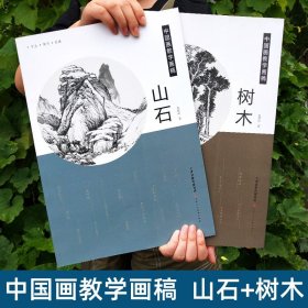 中国画教学画稿山水树木石涛白描倪瓒龚贤沈周王翚仇英名画家教学艺术教材自学教程绘画技法书籍 官方旗舰 天津人美