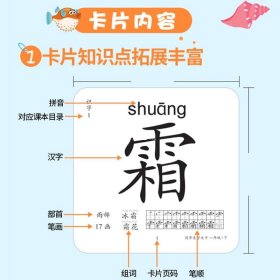 一年级下册生字同步卡片 无图识字卡2019人教版小学1年级识字卡片知识大全幼儿识字卡 小学生课本同步生字大卡带拼音语文知识集锦