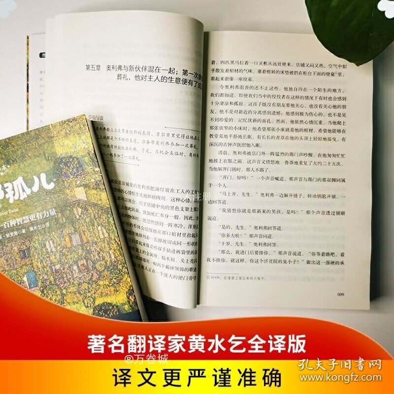 正版现货 雾都孤儿上下两册 名著名译丛书 原版原著中文版 六年级世界经典外国文学名著畅销小说 初中高中学生经典读物文学图书文学经典书籍