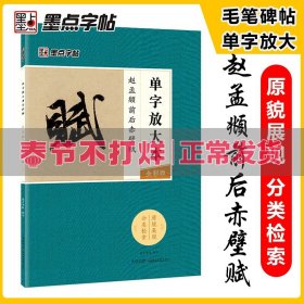 墨点字帖赵孟頫前后赤壁赋 单字放大本全彩版