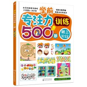 学前专注力训练500题 第三阶段  3-4-5-6岁儿童幼儿园学前思维训练幼小衔接小学入学准备早教启蒙左右脑全脑开发记忆力训练图书籍