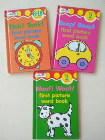 First Picture Word Books Woof! Woof  Beep Beep ! Tick Tick! 三本合售