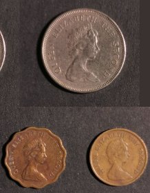 香港回归前硬币3枚共1.3港币