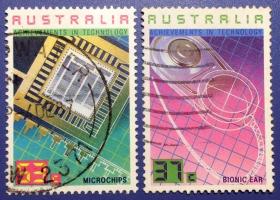 【澳大利亚邮票】1987年《技术成就》2信销