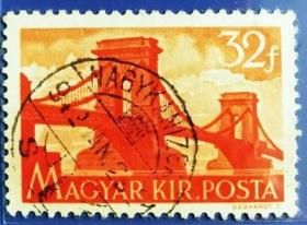 【匈牙利邮票】1941年《布达佩斯链子桥》全信销(世界遗产)