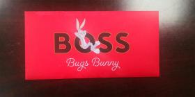 【趣味收集】兔八哥（Bug&Bunny）深红精美可爱小信封，有小瑕疵