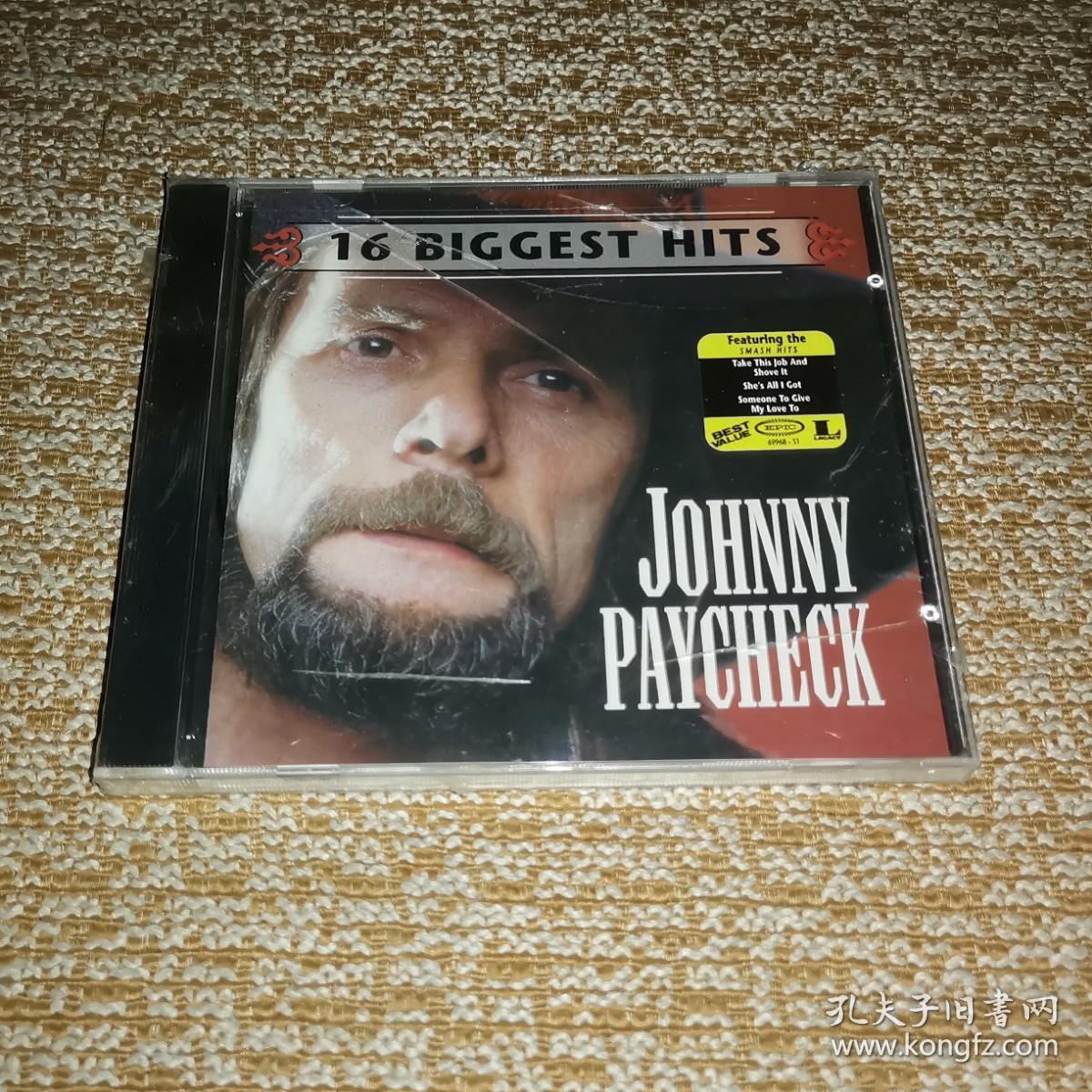 【美】乡村大师 Johnny Paycheck - 16 Biggest Hits 原版未拆封