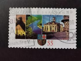 德国邮票（城市）:2007 The 50th Anniversary of Saarland萨尔州成立50周年 1套1枚 有褶皱