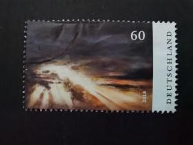 德国邮票（建筑/博物馆）:2013 Mourning Stamp哀悼邮票 1套1枚1