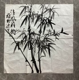 手绘真迹国画：雅村逸丁《清风雅韵》 竹