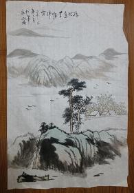 手绘真迹国画： 朱雨楠山水画3