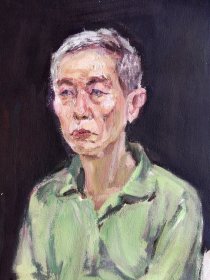 手绘布面水粉画:无款20250509-10(人物 79x59)