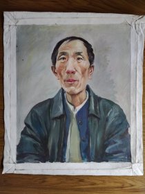 手绘布面油画：关月皎 人物 60x50