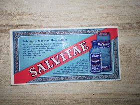 早期美国印Salvitae宣传卡片