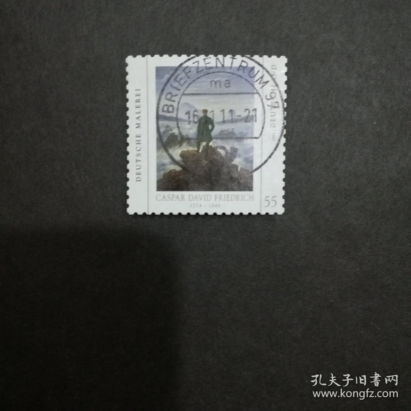 德国邮票（艺术/绘画）：2011 Art - Painting by Caspar David Friedrich, 1774-1840 艺术-卡斯珀·大卫·弗里德里希（Caspar David Friedrich）绘画，1774-1840年 1套1枚 1#