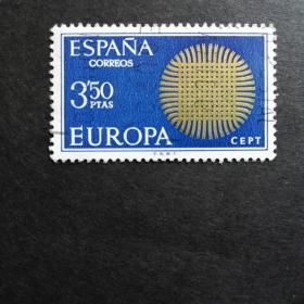 西班牙邮票：1970年欧罗巴邮票 1套1枚