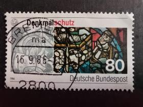 德国邮票（建筑）： 1986 Conservation of Buildings建筑保护 1套1枚5