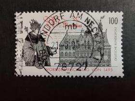 德国邮票（建筑）：1995 沃尔姆斯国会大厦500周年 1套1枚3