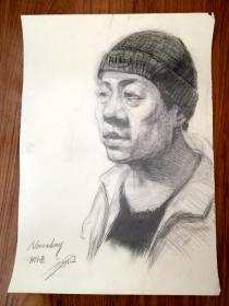 落款伏尔泰素描肖像