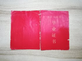 天津市中学毕业证书 1981