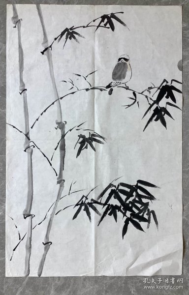 手绘真迹国画：无款20250604-06 花鸟画 竹