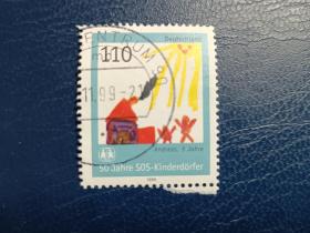 德国邮票（儿童/慈善）1999儿童村成立50周年1套1枚 （信销）1