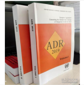 《ADR 2019 国际公路运输危险货物协议》[英文] 上下册