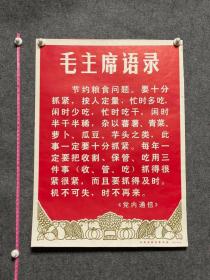 毛主席语录，节约粮食问题，云南省革委会1969年11月