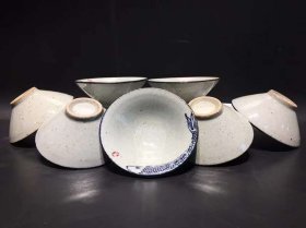 4_景德镇瓷鱼纹碗。品相一流完整。