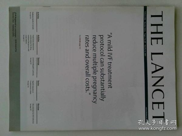 THE LANCET NO.9563  2007/03/03-09  柳叶刀医学杂志原版外文期刊