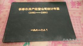 年鉴类：长春市房产经营公司统计年鉴【1981-1990] 横16开精装