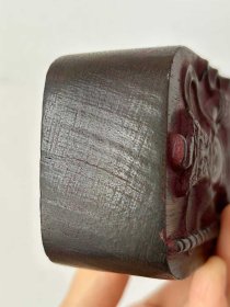 浮雕沉香木金轮如意赵公元帅令令牌一个,内有响铃