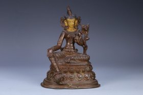 十七世纪 藏传佛教 铜度母造像， 尺寸19.3*14.5*11cm、重1590g