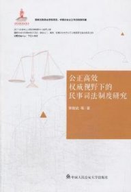 中国社会主义司法制度构建：公正高效权威视野下的民事司法制度研究