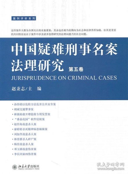 中国疑难刑事名案法理研究（第5卷）