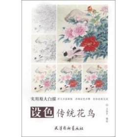 实用原大白描 设色传统花鸟(大8K)/实用原大白描/王金才